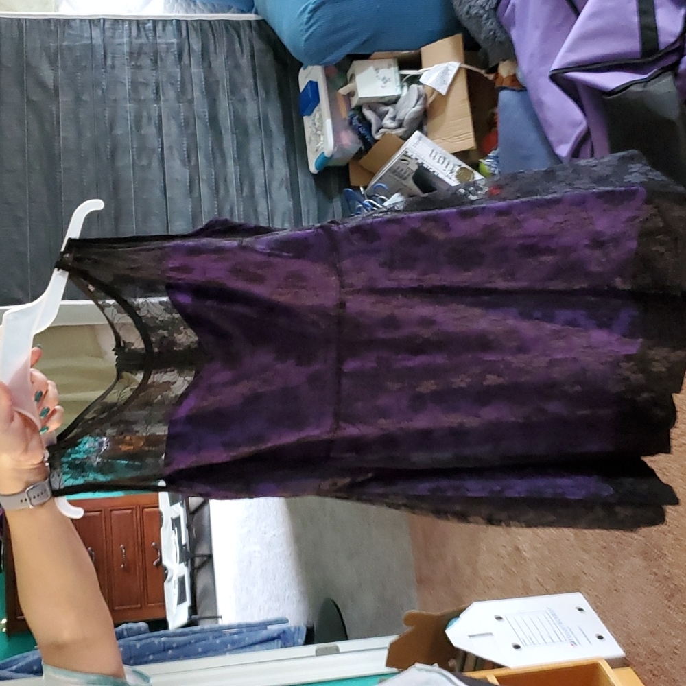 Purple and black dress